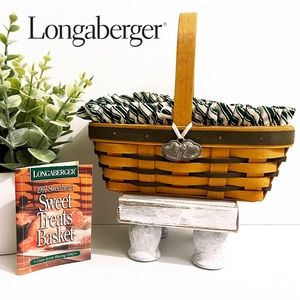 Longaberger Sweetheart Basket, Green Sweet Treats set